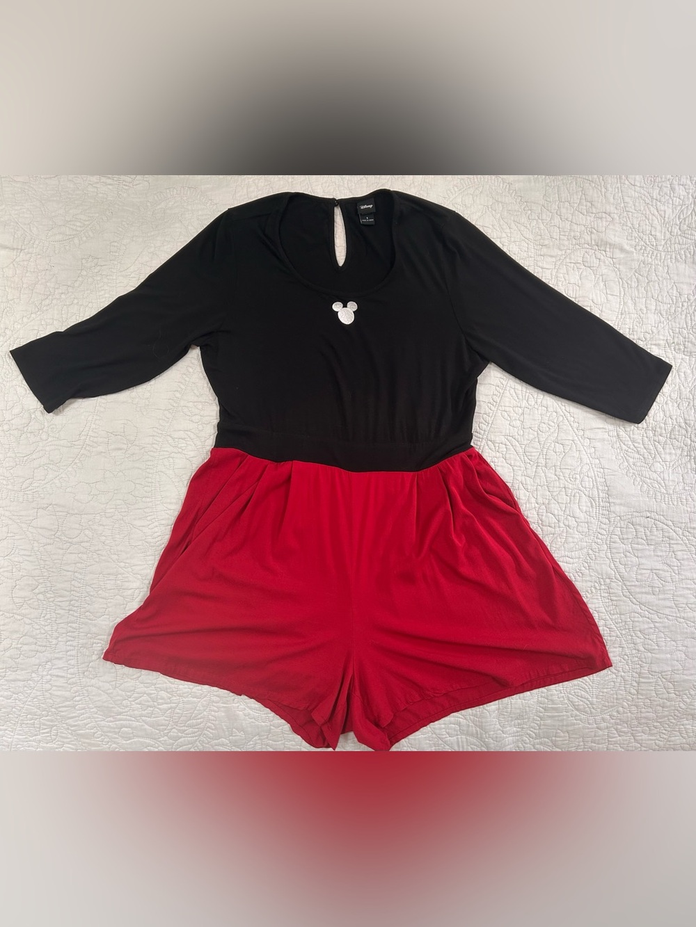 Disney Minnie Mouse Black Red Romper Women’s Size 1 Plus Size